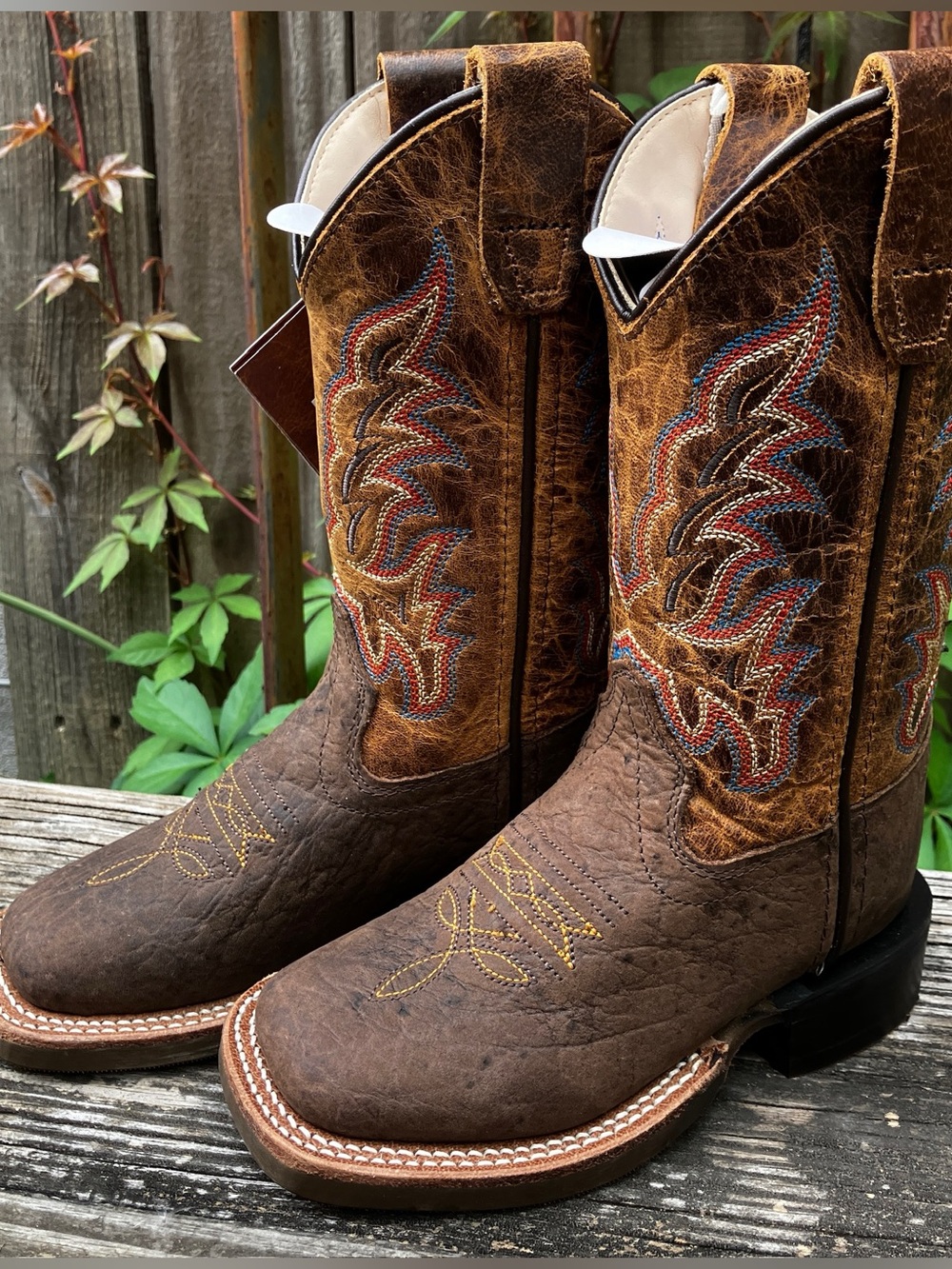 NIB Kids Old West Square Toe Cowboy Boot